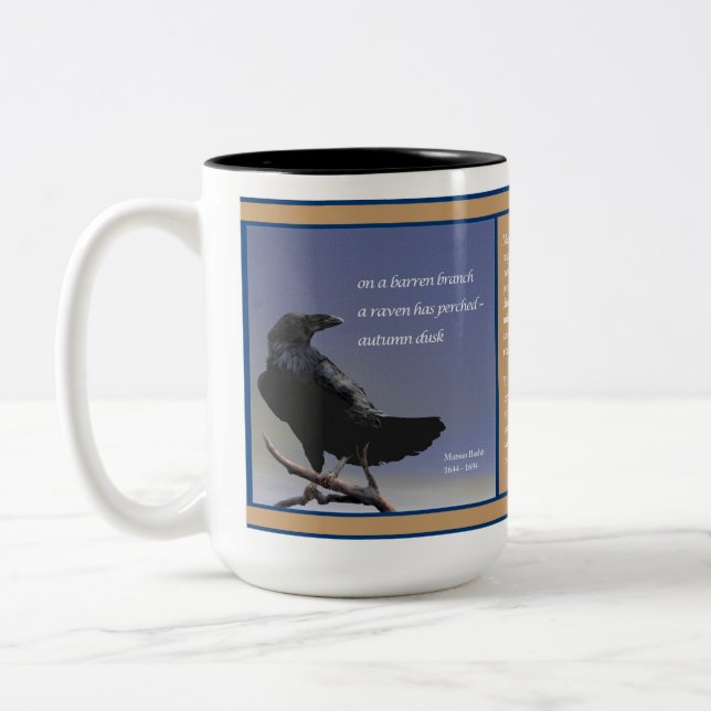 Haiku - Raven Autumn Dusk Zweifarbige Tasse (Links)