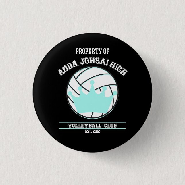 Haikyuu | Aoba Johsai Volleyball-Verein-Knopf (1) Button (Vorderseite)