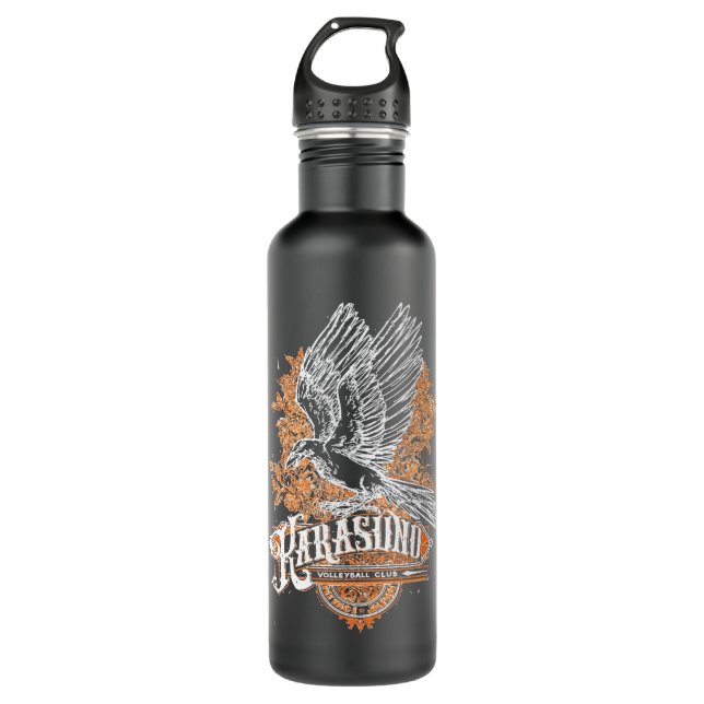 Haikyuu eam ypes Karasuno Black Classic Edelstahlflasche (Vorderseite)