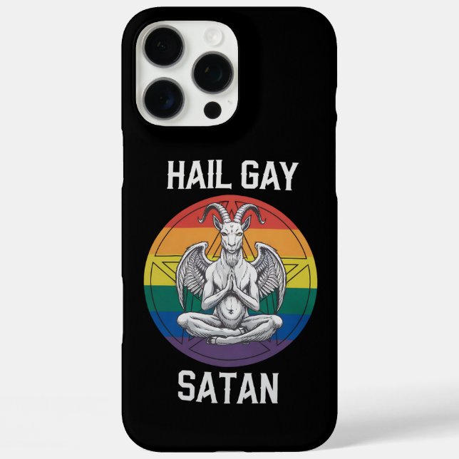 Hail Gay Satan Funny Goth Gothic Goat LGBTQ Case-Mate iPhone Hülle (Rückseite)