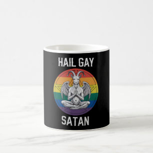 Hail Gay Satan Funny Goth Gothic Goat LGBTQ Kaffeetasse