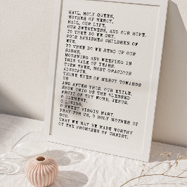 Hail, heilige Königin Gebet Poster