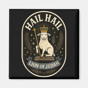 Hail Löwe von Juda - Fettes Emblem Jesus Christlic Magnet