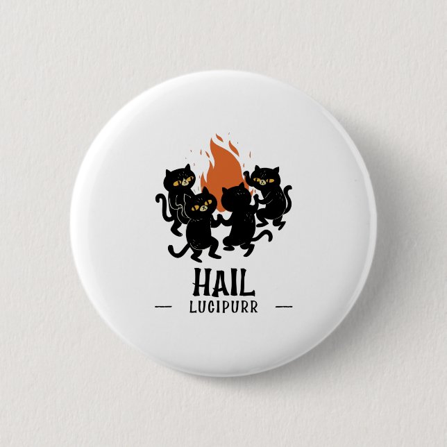 Hail Lucipurr Button (Vorderseite)