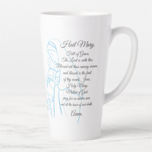 Hail Mary Gebet Latte Tasse