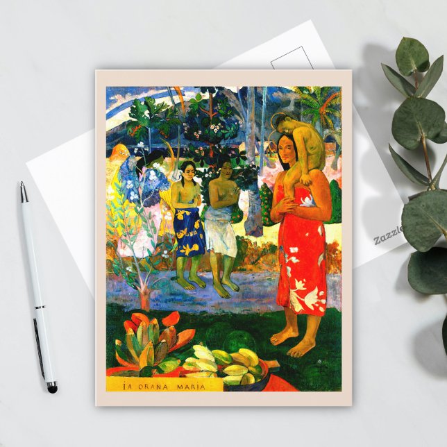 Hail Mary (Ia Orana Maria) (1891) von Paul Gauguin Postkarte (Von Creator hochgeladen)