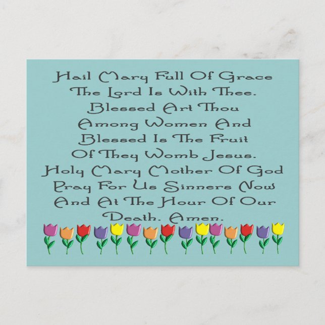 Hail Mary Katholic Gebet Geschenke & Karten (Vorderseite)