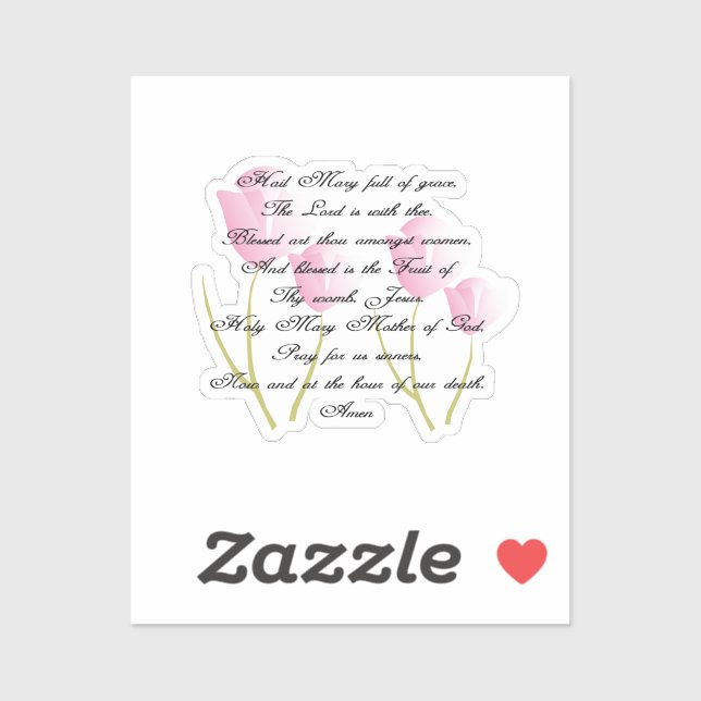 Hail Mary Prayer Aufkleber (Blatt)