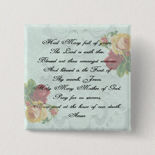 Hail Mary Prayer Button