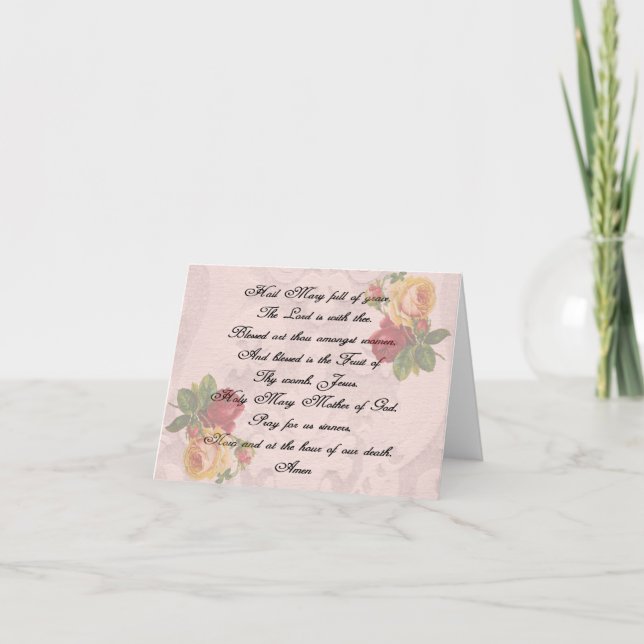 Hail Mary Prayer Karte (Vorderseite)