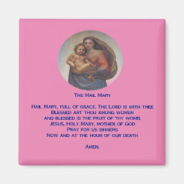 Hail Mary Prayer Magnet