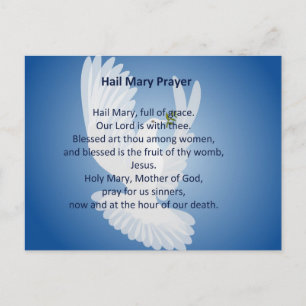 Hail Mary Prayer Postcard Postkarte