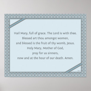 Hail Mary Prayer Poster