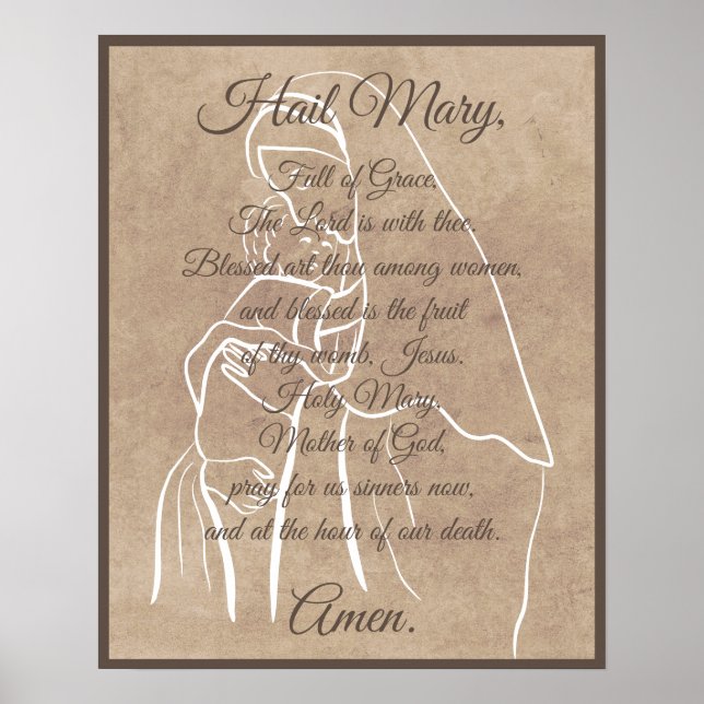 Hail Mary Prayer Poster (Vorne)