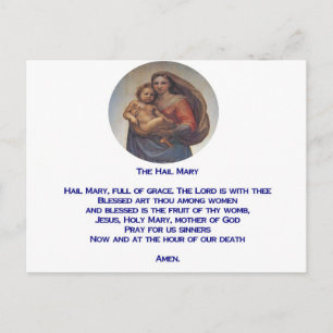 Hail Mary Prayer Postkarte