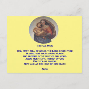 Hail Mary Prayer Postkarte