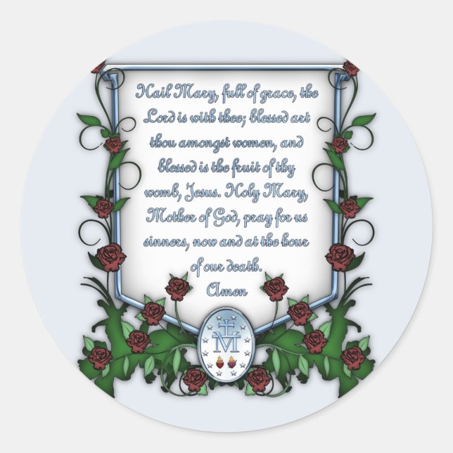 Hail Mary Runder Aufkleber (Vorderseite)