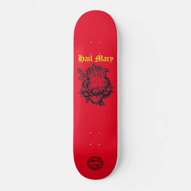 Hail Mary Skateboard, 8 1/8" Deck Skateboard (Vorderseite)