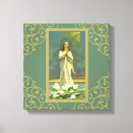Hail Mary Star der Sea Ave Maris Rosary Leinwanddruck