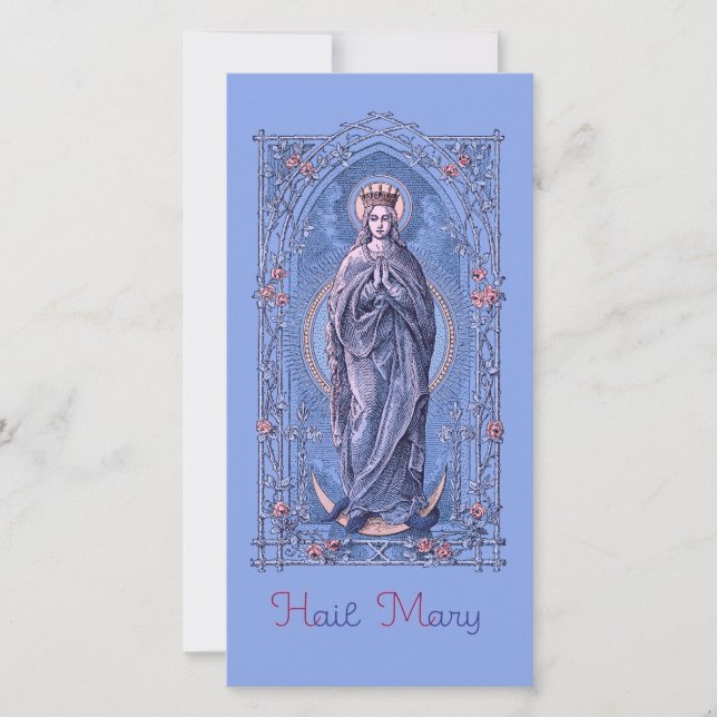 Hail Mary, voll von Grace Prayer Card (Vorderseite)