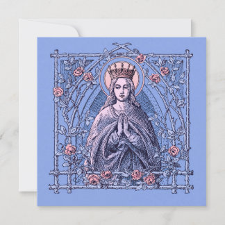 Hail Mary, voll von Grace Prayer Card Einladung