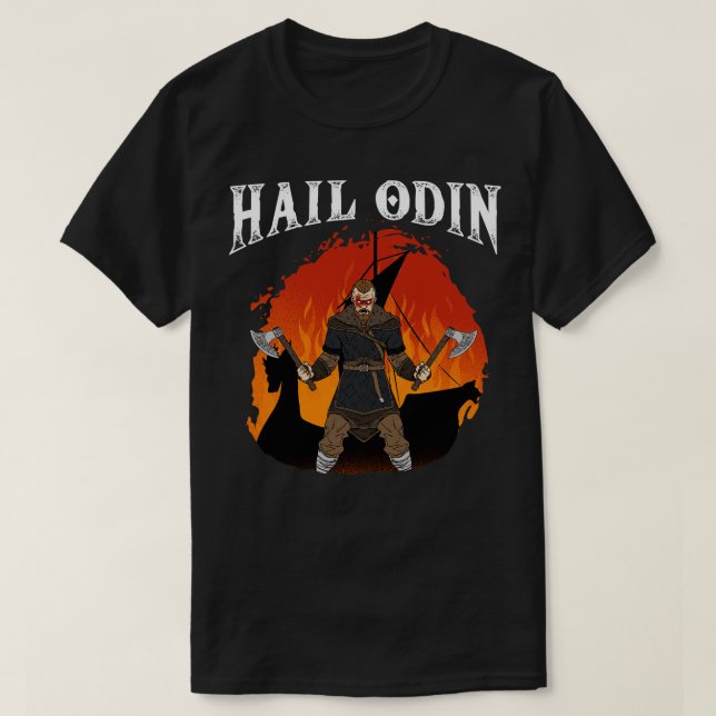 Hail Odin Viking Valhalla 6 T-Shirt (Design vorne)