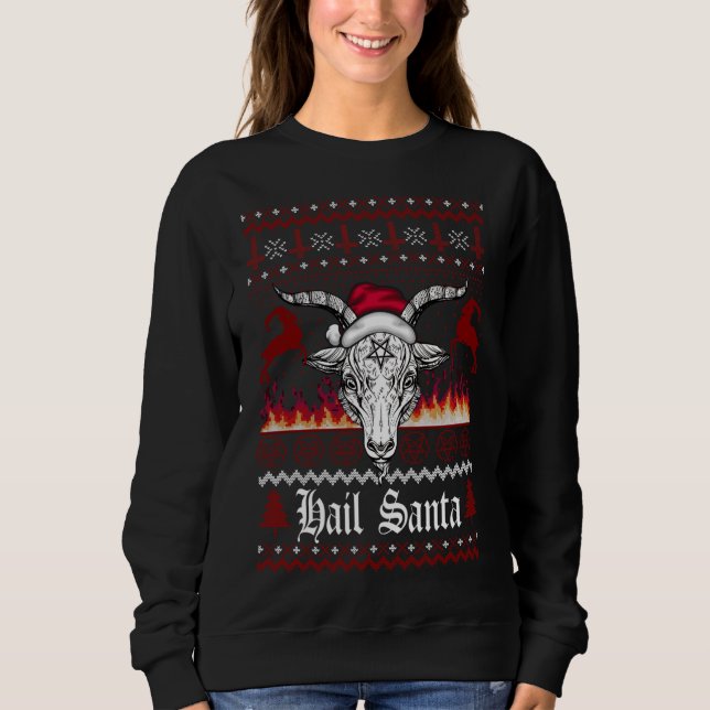 Hail Santa Ugly Weihnachts Sweater Matching Family Sweatshirt (Vorderseite)