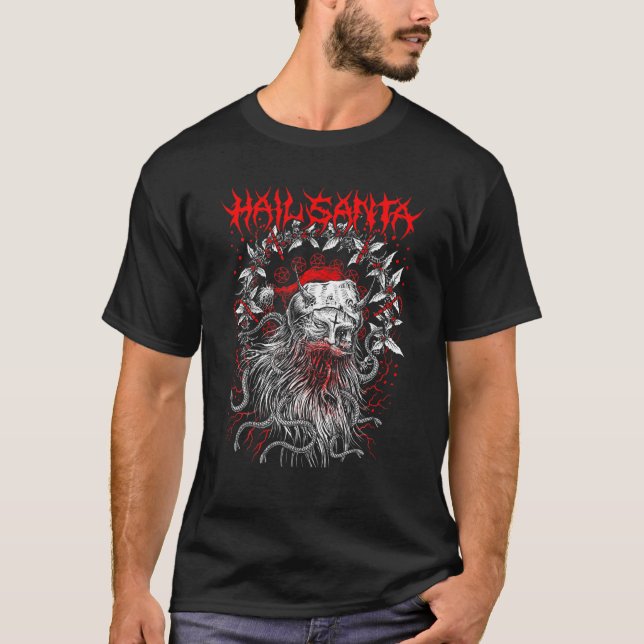 Hail Santa: Weihnachten von Vampirefreaks T-Shirt (Vorderseite)