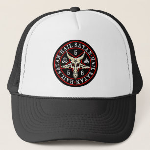 Hail Satan - 666 Cross Cap - Antichrist Truckercap Truckerkappe