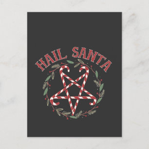 Hail Satan Christmas Krampus Xmas Devil Candy Einladungspostkarte