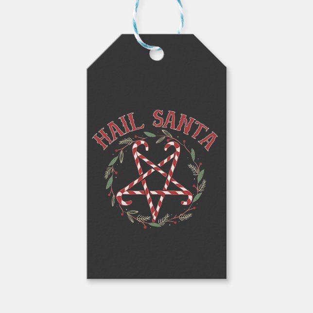 Hail Satan Christmas Krampus Xmas Devil Candy Geschenkanhänger (Vorderseite)