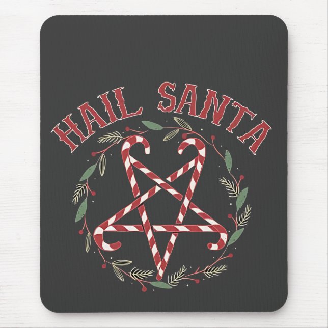 Hail Satan Christmas Krampus Xmas Devil Candy Mousepad (Vorne)