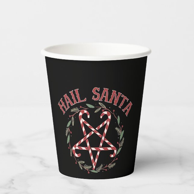 Hail Satan Christmas Krampus Xmas Devil Candy Pappbecher (Vorderseite)