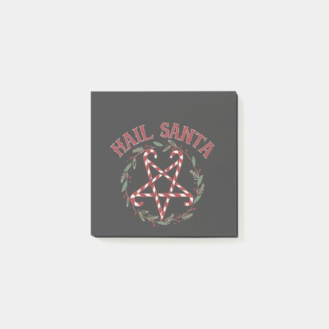 Hail Satan Christmas Krampus Xmas Devil Candy Post-it Klebezettel (Vorderseite)