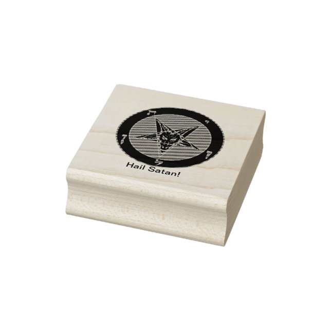 Hail Satan Gummi Briefmarke mit Baphomet Gummistempel (Stempel)