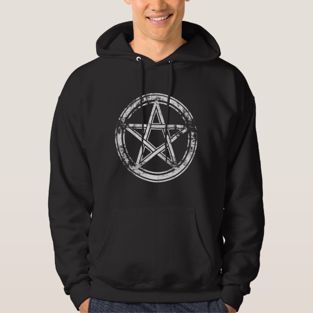 Hail Satan - Pentagram - Cross - 666 - Hoodie (Vorderseite)