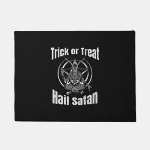 Hail Satan Pentagram Goat Halloween Fußmatte
