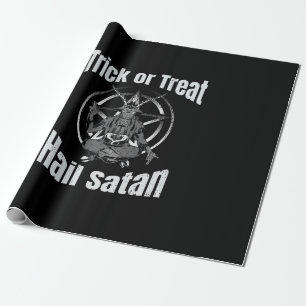 Hail Satan Pentagram Goat Halloween Geschenkpapier