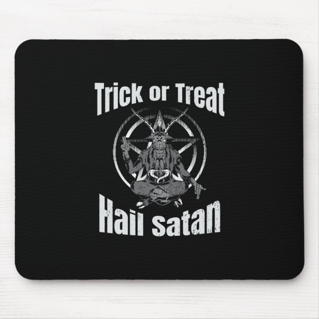 Hail Satan Pentagram Goat Halloween Mousepad (Vorne)