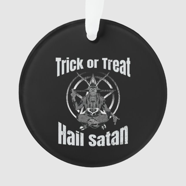 Hail Satan Pentagram Goat Halloween Ornament (Vorderseite)