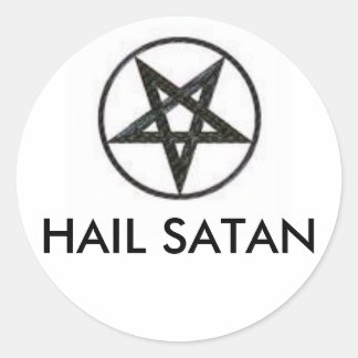 HAIL SATAN RUNDER AUFKLEBER