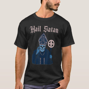 Hail Satan Satanic Vintag Horror Church Devil Men T-Shirt
