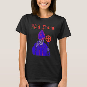 Hail Satan Satanischer Vintage Horror Kirche Teufe T-Shirt