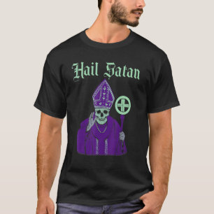 Hail Satan Satanischer Vintage Horror Kirche Teufe T-Shirt