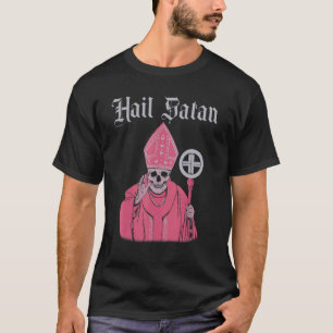Hail Satan Satanischer Vintage Horror Kirche Teufe T-Shirt