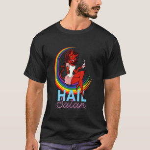 Hail Satan She Devil Rainbow Festival Club T-Shirt