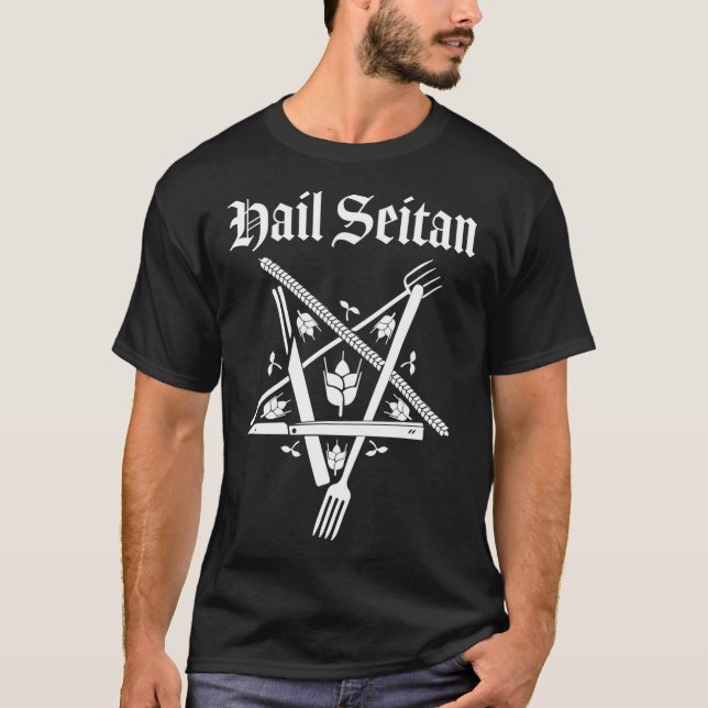 Hail Seitan (White) Classic T-Shirt (Vorderseite)