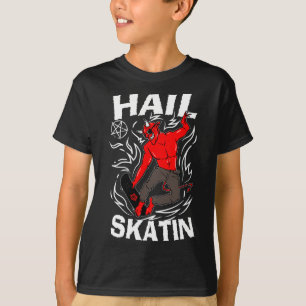 Hail Skatin Okkult Satanisches Pentagramm 666 Sata T-Shirt