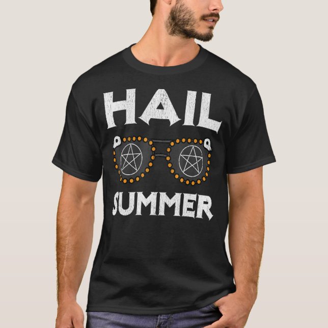 Hail Summer Gothic Ästhetik Grunge Goth Sunglass T-Shirt (Vorderseite)