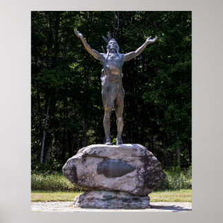 Hail to the Sunrise Statue Poster